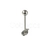 304 Stainless Steel Fish Bone Straight Barbell 15 Gauge Piercing Tongue Rings for Women Men FS-WG89F3B-01-5