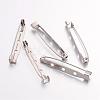 Platinum Plated Iron Brooch Findings X-IFIN-S526-40mm-1