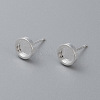304 Stainless Steel Stud Earring Findings STAS-H410-07S-C-1