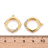 304 Stainless Steel and Crystal Rhinestone Rhombus Pendants STAS-T072-64G-3