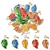 20Pcs 5 Colors Alloy Enamel Pendants ENAM-YW0003-14-1