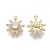 Brass Micro Pave Cubic Zirconia Pendants KK-S354-099-NF-2