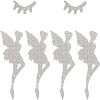 6Pcs Eyelash & Fairy Glitter Hotfix Rhinestone DIY-FH0003-48-1