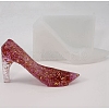 DIY 3D High-heeled Shoes Silicone Molds AJEW-D046-20-1