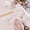 5 Yards Organza Plastic Ribbon with Plastic Pearl Edged OCOR-WH0101-185F-3