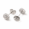 Non-Tarnish 304 Stainless Steel Flower Stud Earrings for Women EJEW-C004-10P-2
