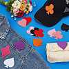 32Pcs Playing Cards Element Cotton Embroider Thread Iron on/Sew On Patches PATC-WH0023-90-4