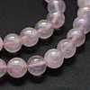 Electroplated Natural Rose Quartz Beads Strands G-K285-06-8mm-3