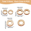 18Pcs 3 Style Alloy Grommet Eyelet Findings FIND-WR0006-18LG-2