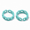 Spray Painted Alloy Cuff Rings X-RJEW-T011-29F-RS-2