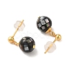 Sterling Silver Dangle Earrings EJEW-K273-21G-2