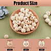 60Pcs 3 Style Maple Wood European Beads WOOD-AR0001-19-2