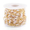 Handmade CCB Plastic Imitation Pearl Beaded Chains CHC-M021-29LG-3