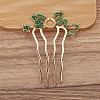 Alloy Enamel Hair Comb Findings PW-WGEAC7C-03-1