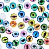 Eye Printed Glass Cabochons GGLA-BT0001-01-6