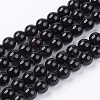 Natural Black Onyx Beads Strands X-G-H1567-6MM-1