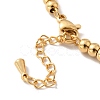 PVD Vacuum Plating 304 Stainless Steel Plastic Pearl Charm Bracelet with 201 Stainless Steel Round Beads for Women BJEW-B057-20G-3