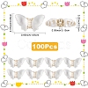 100Pcs Plating Transparent Acrylic Beads TACR-YW0003-17-3