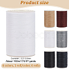 Olycraft 6 Rolls 6 Colors Round Waxed Polyester Thread String YC-OC0001-06-2