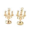 Brass Micro Pave Clear Cubic Zirconia Pendants KK-K351-75G-1