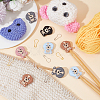 DIY Dog Silicone Beads Knitting Needle Protectors/Knitting Needle Stoppers with Stitch Markerss IFIN-NB0001-56-4