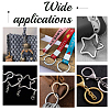 CHGCRAFT 50Pcs 5 Style Iron Keychain Clasps FIND-CA0003-95-7