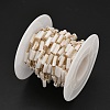 Handmade 304 Stainless Steel Shell Beads Column Link Chains CHS-B011-06G-2