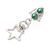 Angel Glass Pearl Pendant Decoration HJEW-JM02597-02-5