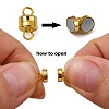 Column Brass Magnetic Clasps with Loops X-KK-M064-G-NR-5