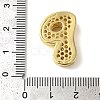 Rack Plating Brass Micro Pave Clear Cubic Zirconia Perdants KK-C067-11G-P-3
