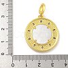 Rack Plating Brass Micro Pave Cubic Zirconia Pendants KK-G513-86G-3