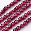 Natural Garnet Bead Strands G-K145-F-3mm-A-1
