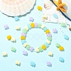 30Pcs 5 Colors Synthetic Coral Dyed Carved Beads BSHE-YW0001-19-4