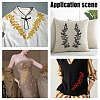 4Pcs 2 Styles Computerized Embroidery Polyester Cloth Patches DIY-NB0014-40-5
