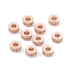 Brass Micro Pave Cubic Zirconia Beads ZIRC-F009-31RG-3