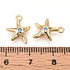 Brass Micro Pave Cubic Zirconia Charms KK-N261-99G-3