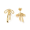 Brass with Cubic Zirconia Stud Earrings for Women EJEW-M251-03G-1