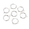 201 Stainless Steel Huggie Hoop Earring Findings STAS-P283-01F-S-4