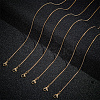6Pcs Brass Snake Chain Necklaces Set for Men Women MAK-BBC0001-07-4