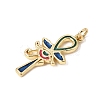 Brass Enamel Pendants KK-CBAA41C-08G-2