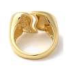 Brass Micro Pave Clear Cubic Zirconia Open Cuff Rings for Women RJEW-U008-03D-G-3