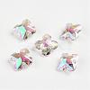 Faceted K9 Glass Charms EGLA-P026-A-2