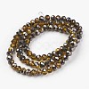 Electroplate Transparent Glass Beads Strands EGLA-A034-T6mm-P09-2
