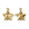 304 Stainless Steel Charms. Star Charm STAS-A190-05G-1