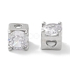 Rack Plating Brass Micro Pave Cubic Zirconia Beads KK-Z071-39P-2