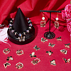 32Pcs 8 Styles Alloy Enamel Pendants ALRI-SC0001-52-4