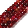 Dyed & Heated Natural Dragon Veins Agate Beads Strands G-P539-A01-25-1