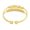 Rack Plating Brass Bangles Double Layer Cuff Bangles for Women BJEW-B106-08G-3