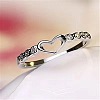Hollow Out Heart Zinc Alloy with Crystal Rhinestone Finger Rings FS-WGFA1C6-02-1