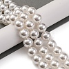 Baking Paint Pearlized Glass Pearl Round Bead Strands PEAR-H019-02E-04-2